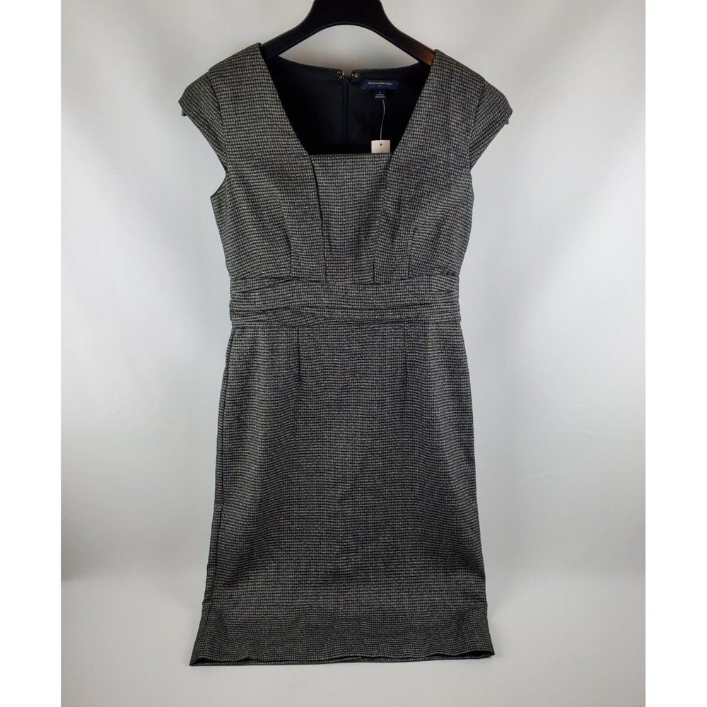 Banana Republic Womens Sheath Dress w/Lining Gray Black Size 4 NWT MSRP $100